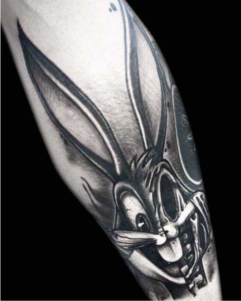 Zombie Bugs Bunny tattoo done by  Old Bastards Tattoo  Facebook