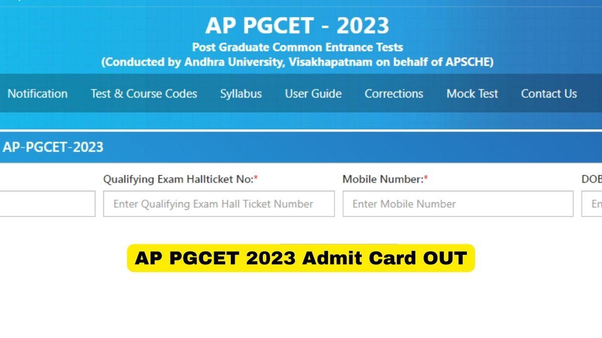 Ap Pgcet 2023 Acceptance Card Released Check Exam Date And Time Here His Education 