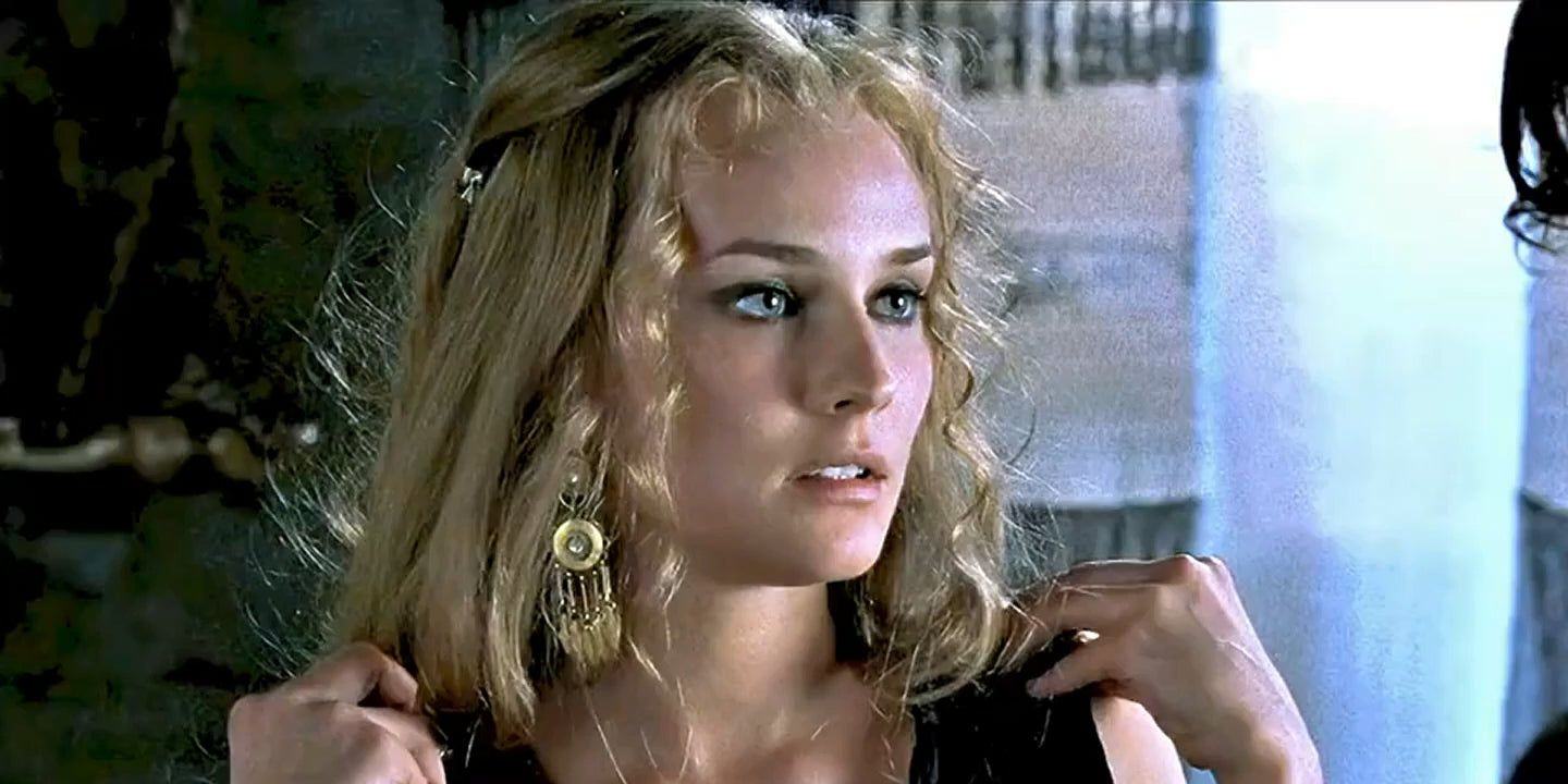 Troy Movie Screen Test Made Diane Kruger Feel Like Meat His Education 